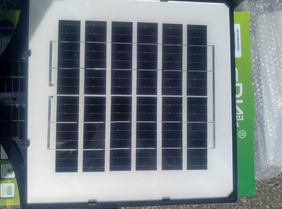 Соларен LED прожектор 200W – мощна светлина, дистанционно и сензор