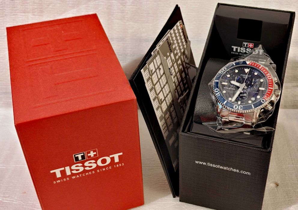 TISSOT SEASTAR 1000 CHRONOGRAPH "PEPSI" чисто нов часовник с хронограф