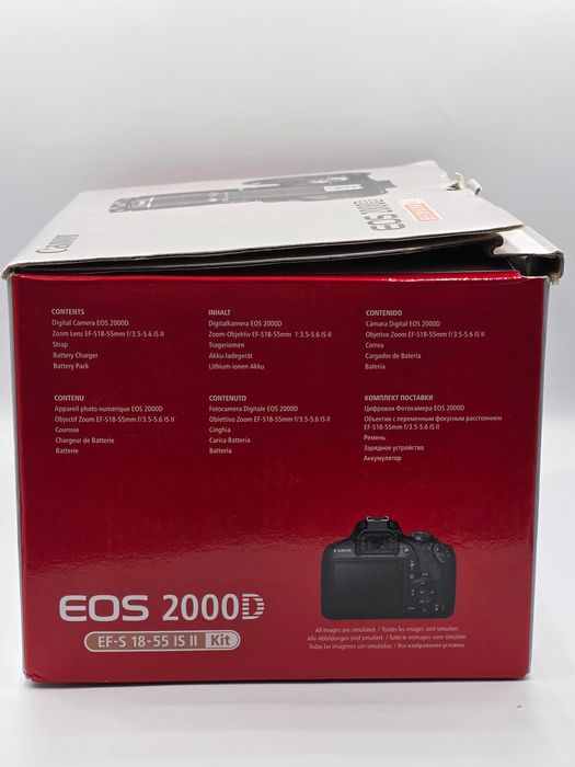 Kit cu camera foto Canon EOS 2000D si Obiectiv EF-S 18-55 IS II