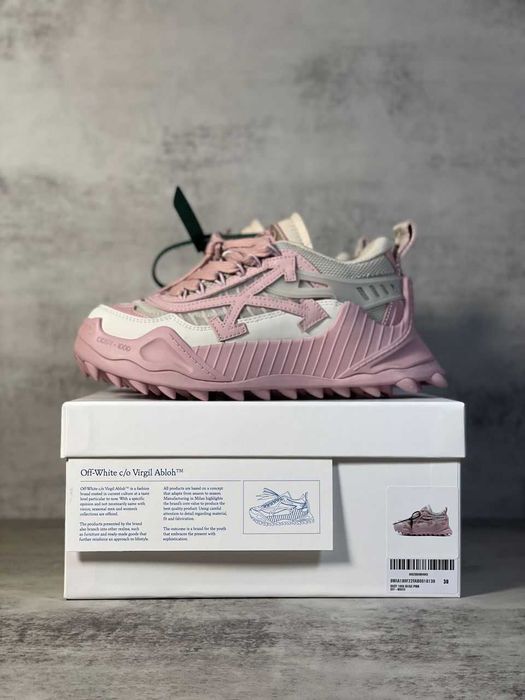 Adidasi OFF WHITE, Odsy 1000 SNEAKERS Premium din Piele / Beige Pink