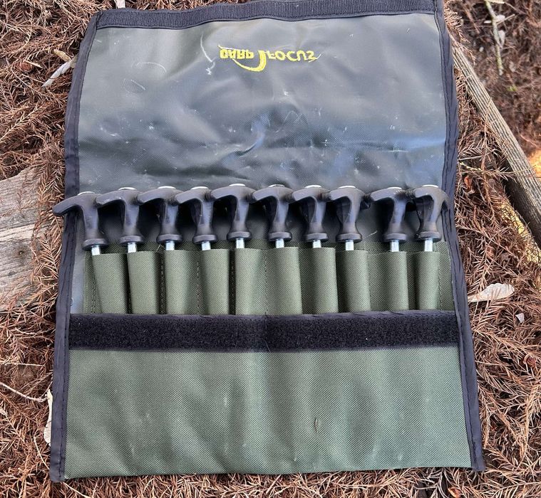 „Нов комплект 10 колчета за палатка 20 см с калъф – здрава стомана, ле