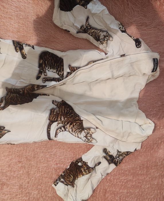 Dolce&Gabbana Bengal Cat Print Cady Midi Dress