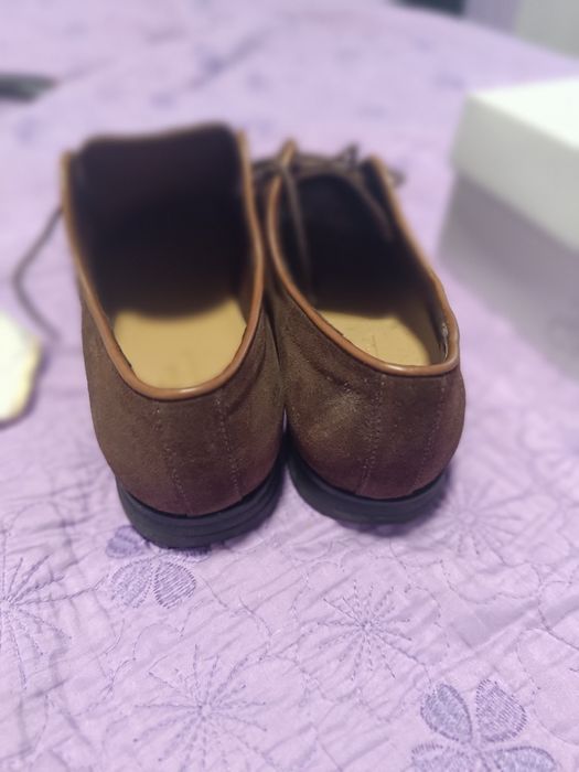 Pantofi piele întoarsă naturala