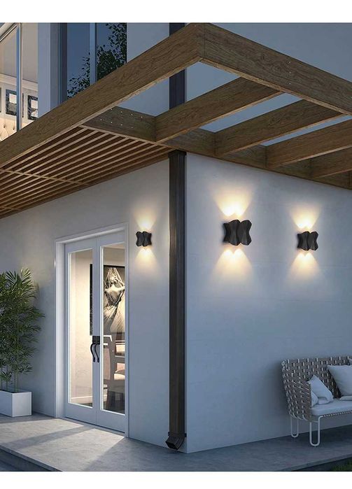 Луксозна ФАСАДНА LED ЛАМПА Външна IP 65 къща ограда двор осветление