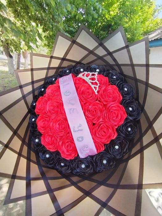 Цветы из атласных лент