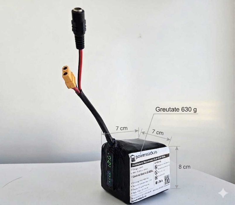 Acumulator Li-Ion 3S 11.1V 15Ah Celule Noi LG M50L pentru Navomodel, Barcuta Plantat, Lumini