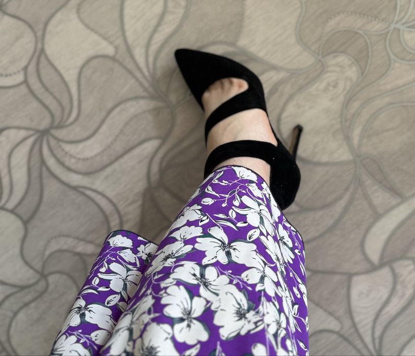 Туфли замшевые на каблуке