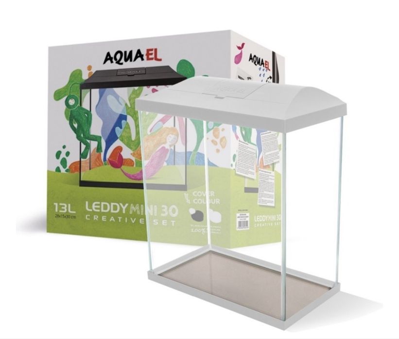 AQUAEL аквариум Leddy mini + лампа и оборудование 13 л