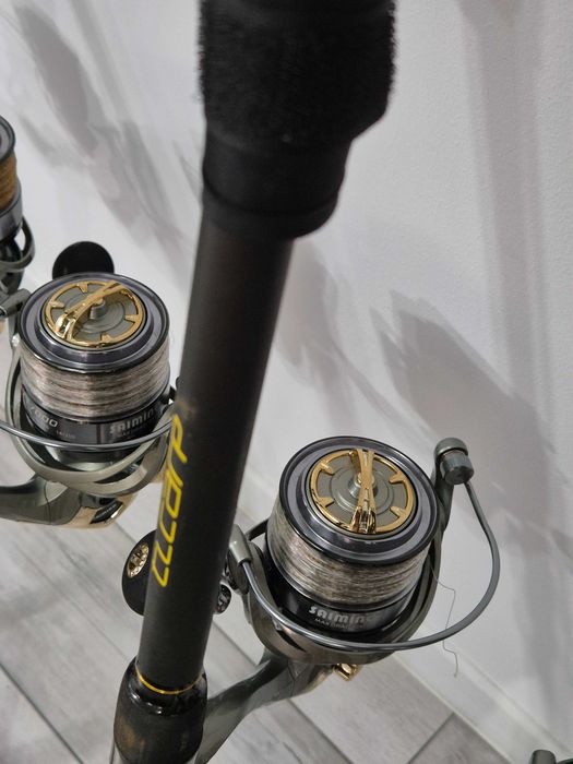 Set Pescuit Crap/Râu: Lansetă FL Strong River 3.30m (3.5lbs) + Mulinetă Saimino YT7000 (cu fir monofilament)