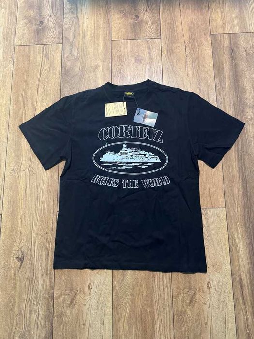 Corteiz White Logo Black T-shirt