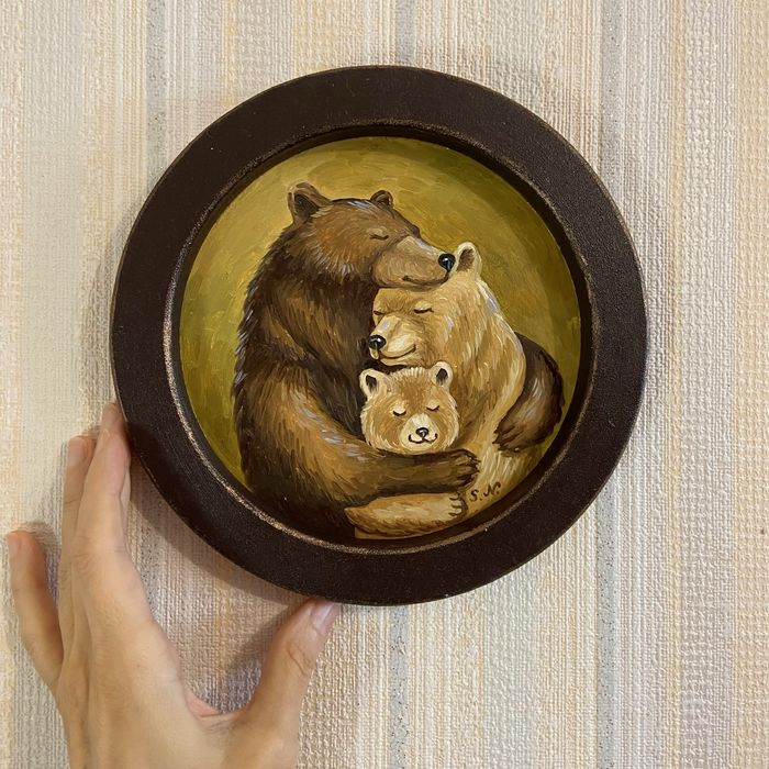 Картина миниатюра маслом.