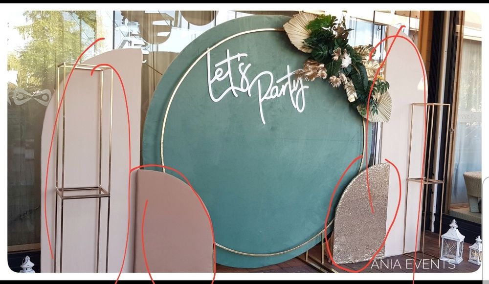 Vand set panouri asimetrice nunta decor aranjamente