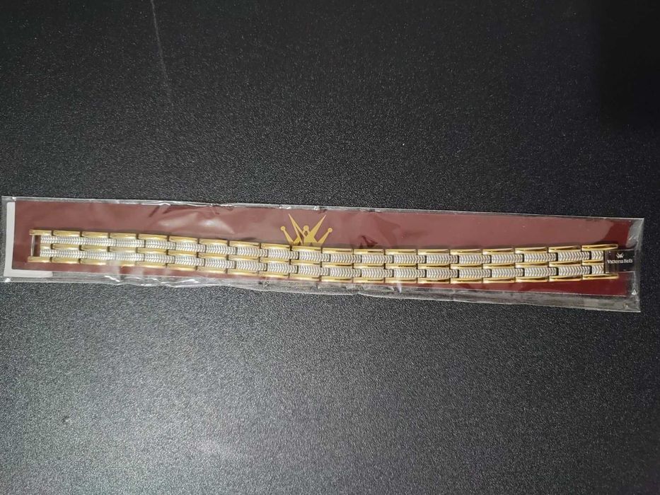 Стилна мъжка гривна с магнити, германий, турмалин и инфраред