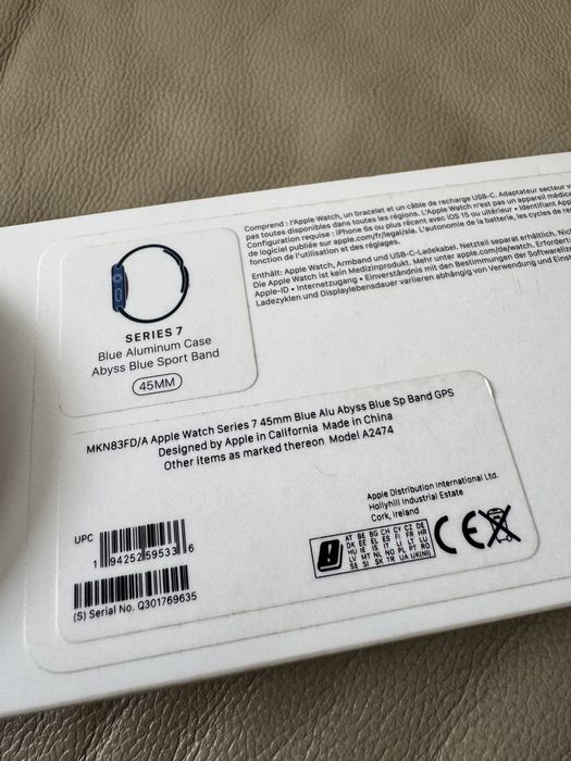 Apple Watch Seria 7 45mm Abyss Blue GPS