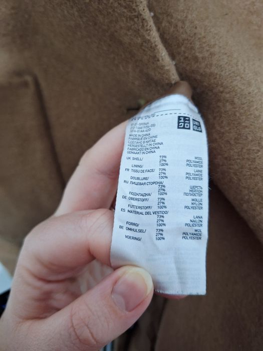 Palton damă Uniqlo Wool Classic Vintage 73% lână mărimea XS