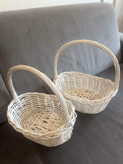 Плетеные корзины белые