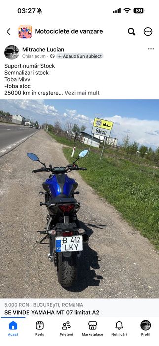YAMAHA MT 07 2018