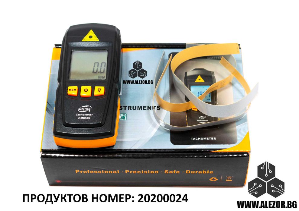 Тахометър GM8905 лазерен – за измерване на обороти и скорост на машини