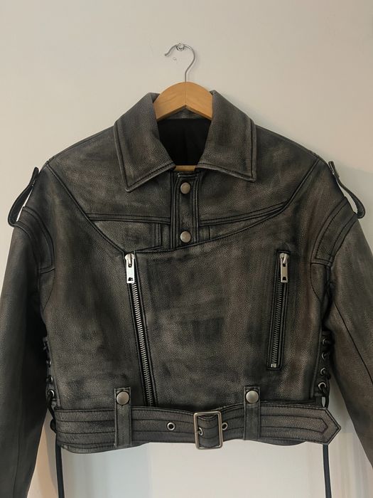 Geaca biker din piele