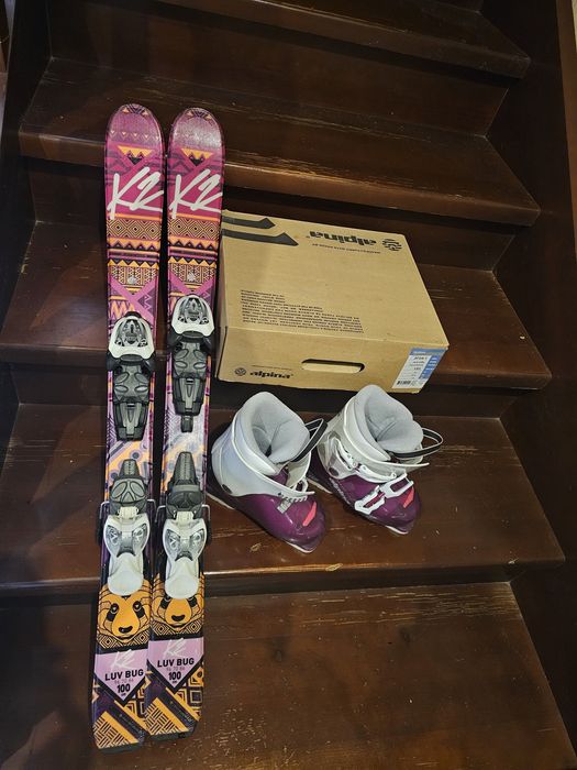 Горные лыжи и ботинки (детские)