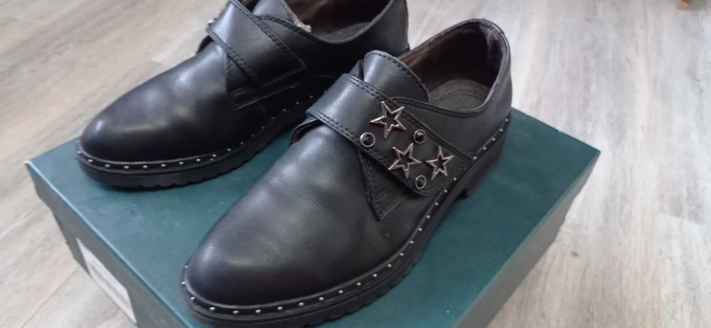 Ботинки лоферы кожаные