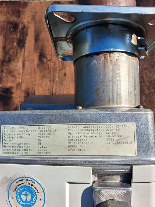 Arzător gaz natural pt centrala 62 kw