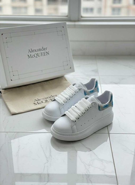 Adidasi Alexander McQueen Glitter - Pietricele - Piele Natura