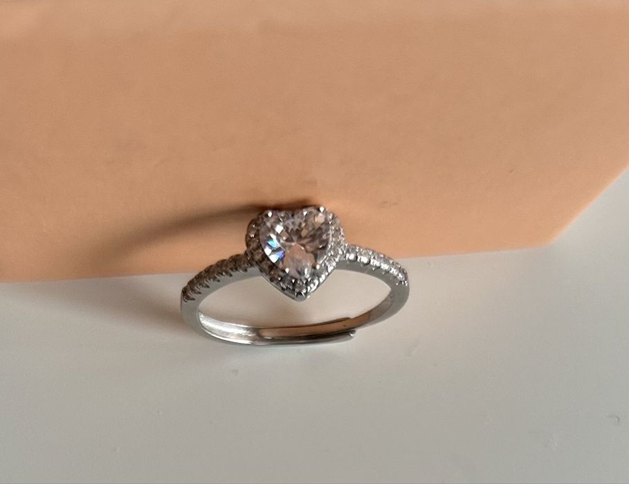 Inel din Argint 925 cu Inimă și Zirconiu Cubic