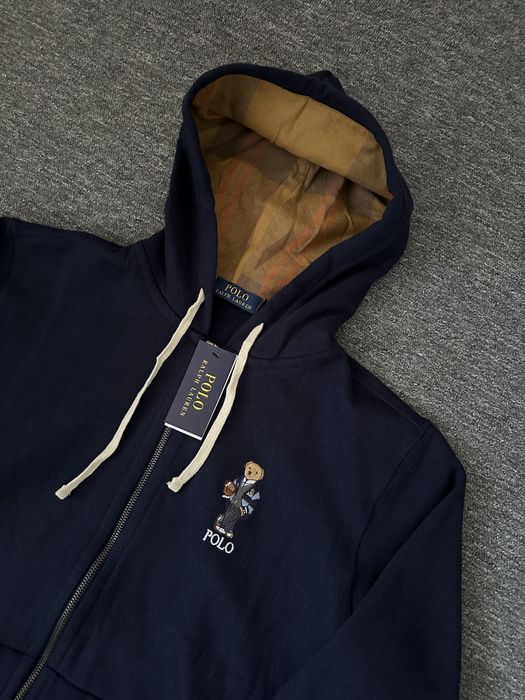 Оригинално Polo Ralph Lauren Bear Zip Up Hoodie