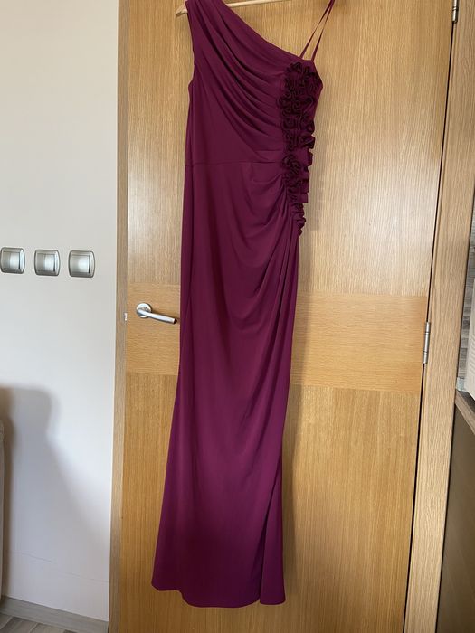 Официална цикламена рокля