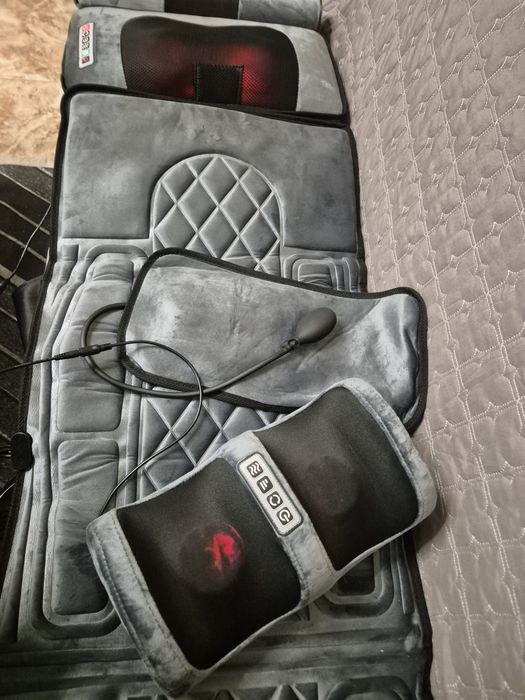 Подвижна !Масажна постелка за цяло тяло с10 вибрационни мотора,