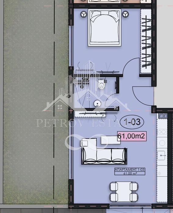 2-стаен в Пазарджик, област-гр.Велинград площ 77 цена 84700