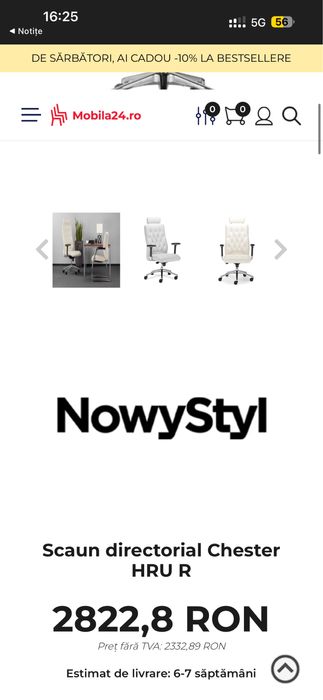 Scaun directorial Chester HRU R, stare foarte bună