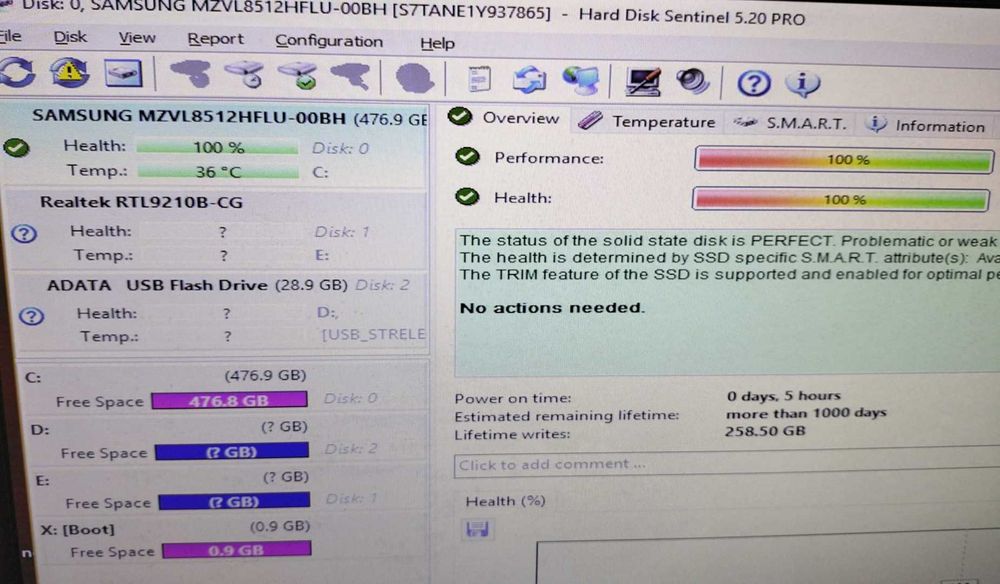SSD 512GB Samsung M2 Nvme  PCIE gen4 , Nou, Garantie 1 AN, format 2280
