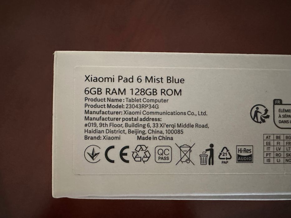 Xiaomi Pad 6 128GB WiFi