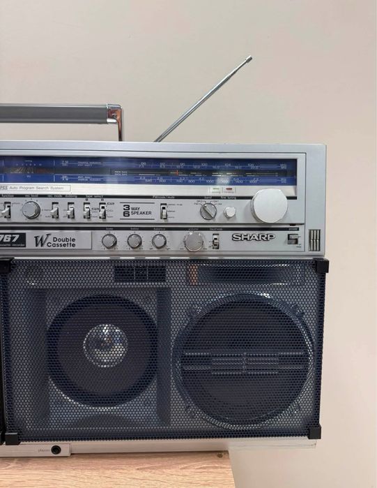ТОП ретро радиокасетофон SHARP GF-767 Z Boombox - профилактиран