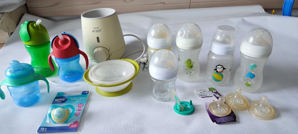 Philips Avent бе бешки бутилки с биберон ,нагревател и шишета за вода