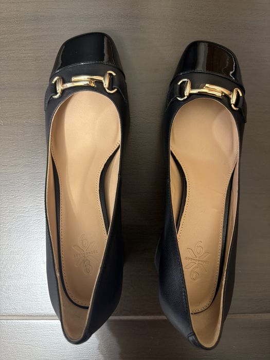 Black leather shoes  new 38