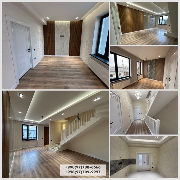 Янги Евро ремонтли коттедж 145 кв.м 3 қават Миробод туманида рисовий