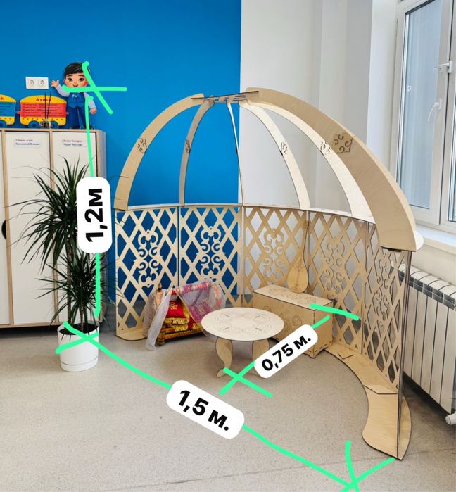 Киіз үй - Юрта - Ағаш үй для детсада. Балабақша.