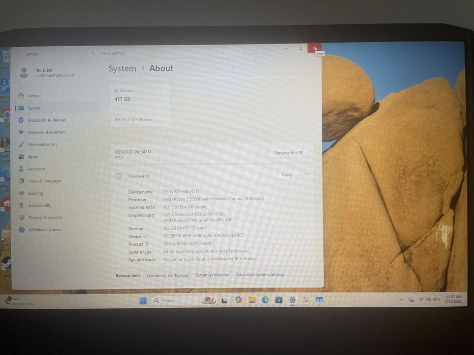 Leptop Lenovo Gaming