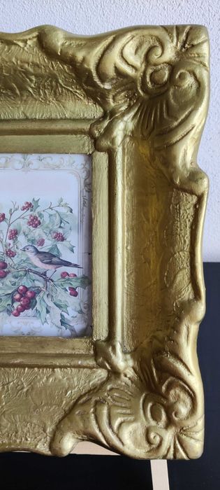 RAMA groasa baroc 27 cm * 23 cm * 4 cm, din LEMN, aurie