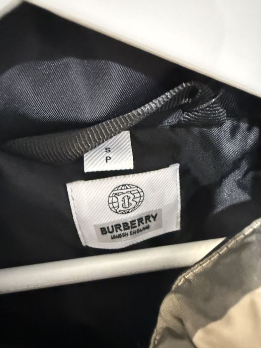 Geaca Burberry S check cropped puffer  noua new