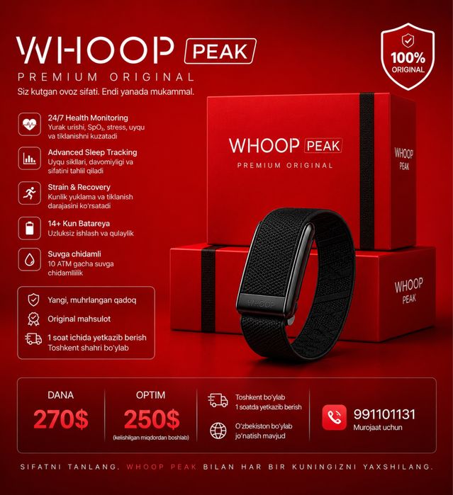 Whoop peak madeli orginal mahsulat