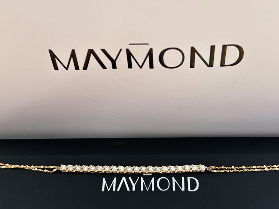 Златна гривна с натурални диаманти