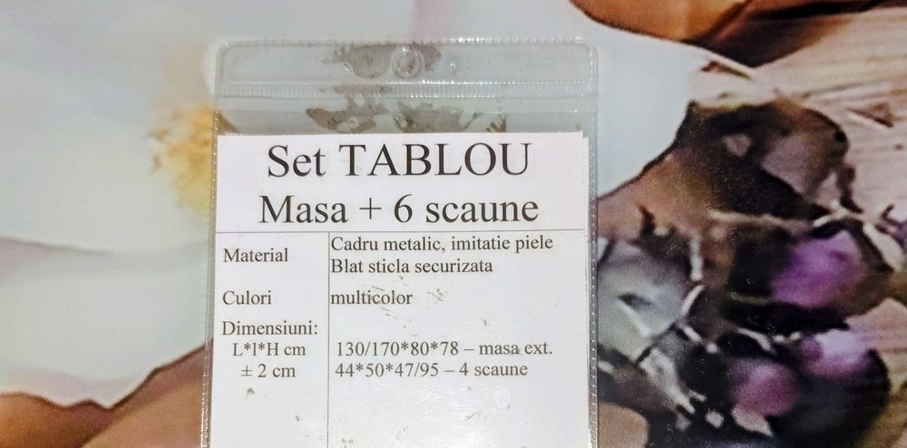 Transport gratuit - Set masa cu 6 scaune