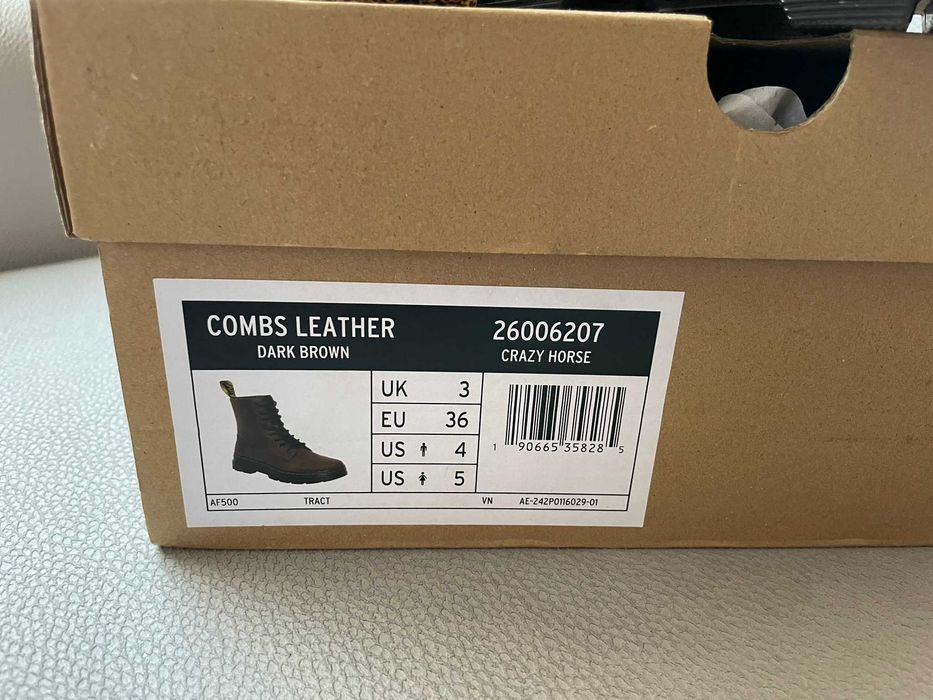Dr. Martens Combs Crazy Horse Дамски кубинки, 36 EU
