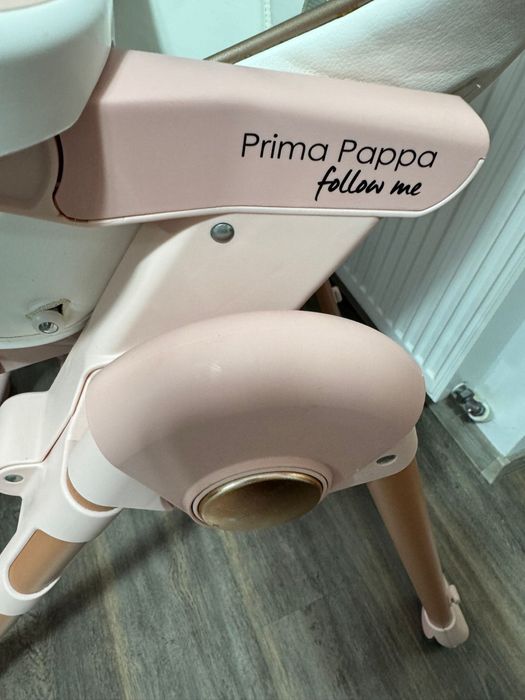 Scaun de masa 2in1 Peg Perego Prima Pappa Follow Me, 0-15 Kg, Roz