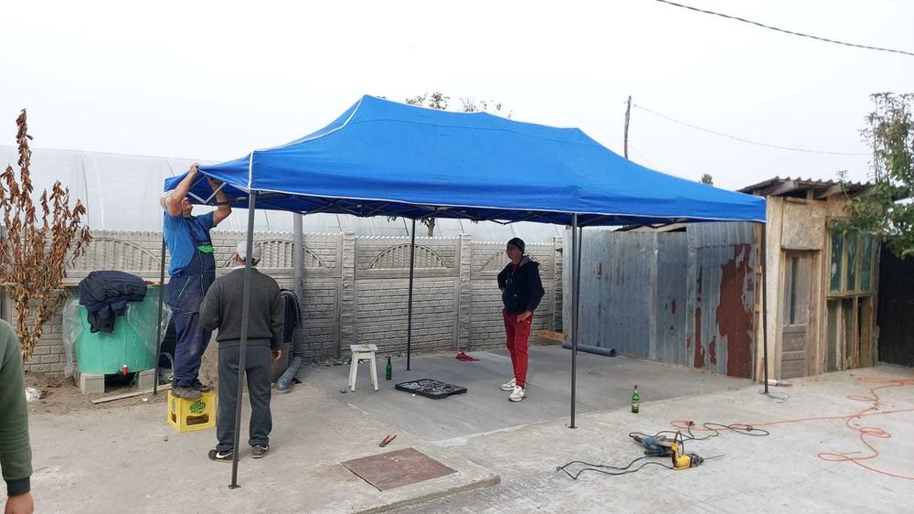 Acoperis prelata cort pavilion pliabil 3m x 6m Gros cauciucat