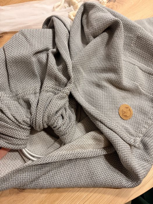 Sling cu inele Lennylamb - Herringbone Grey